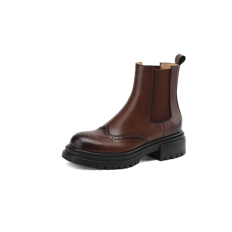 Botas Feminina em Couro Italiano Chelsea - Inverno 2024