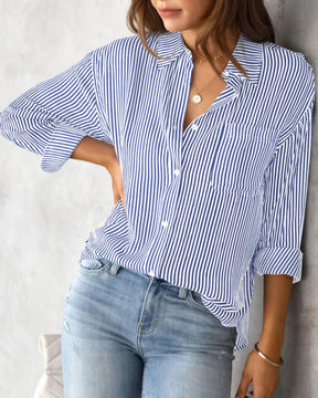 Camisa feminina blusa listrada